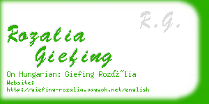 rozalia giefing business card